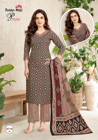 P Style Vol 57 Patidar Mills Cotton Dress Material Supplier Ahmedabad
