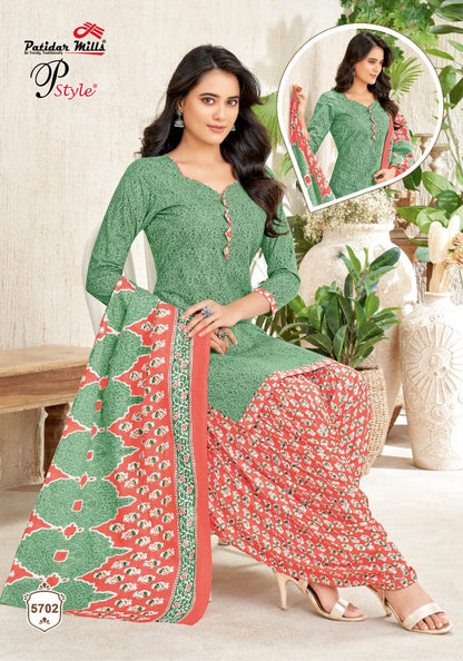 P Style Vol 57 Patidar Mills Cotton Dress Material Supplier Ahmedabad