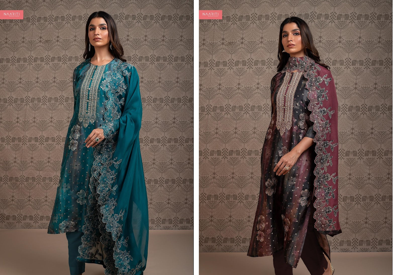 Paakhi Naariti Silk Jacquard Pant Style Suits Wholesale Rate