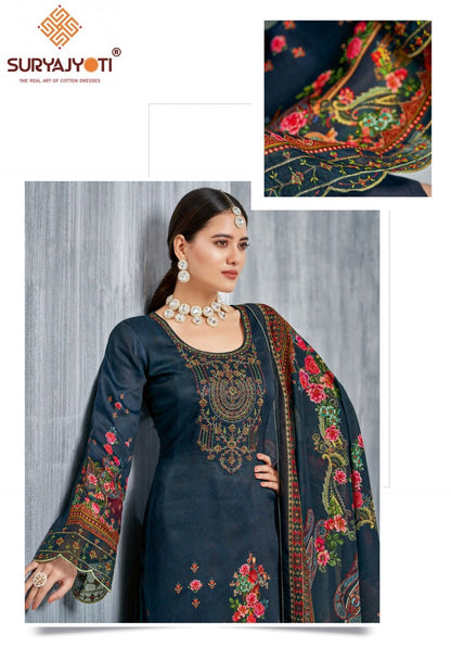 Paakhi Vol 2 Suryajyoti Jaam Satin Karachi Salwar Suits Manufacturer Ahmedabad