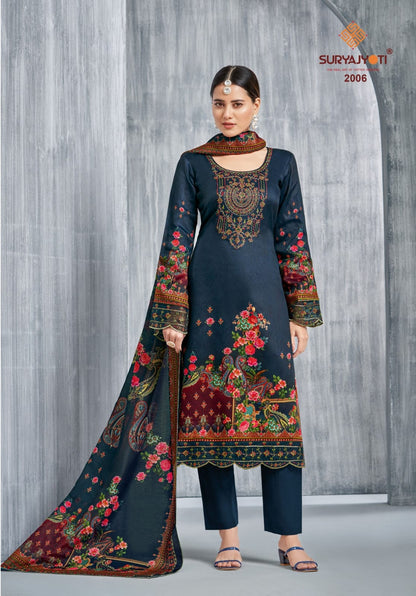 Paakhi Vol 2 Suryajyoti Jaam Satin Karachi Salwar Suits Manufacturer Ahmedabad
