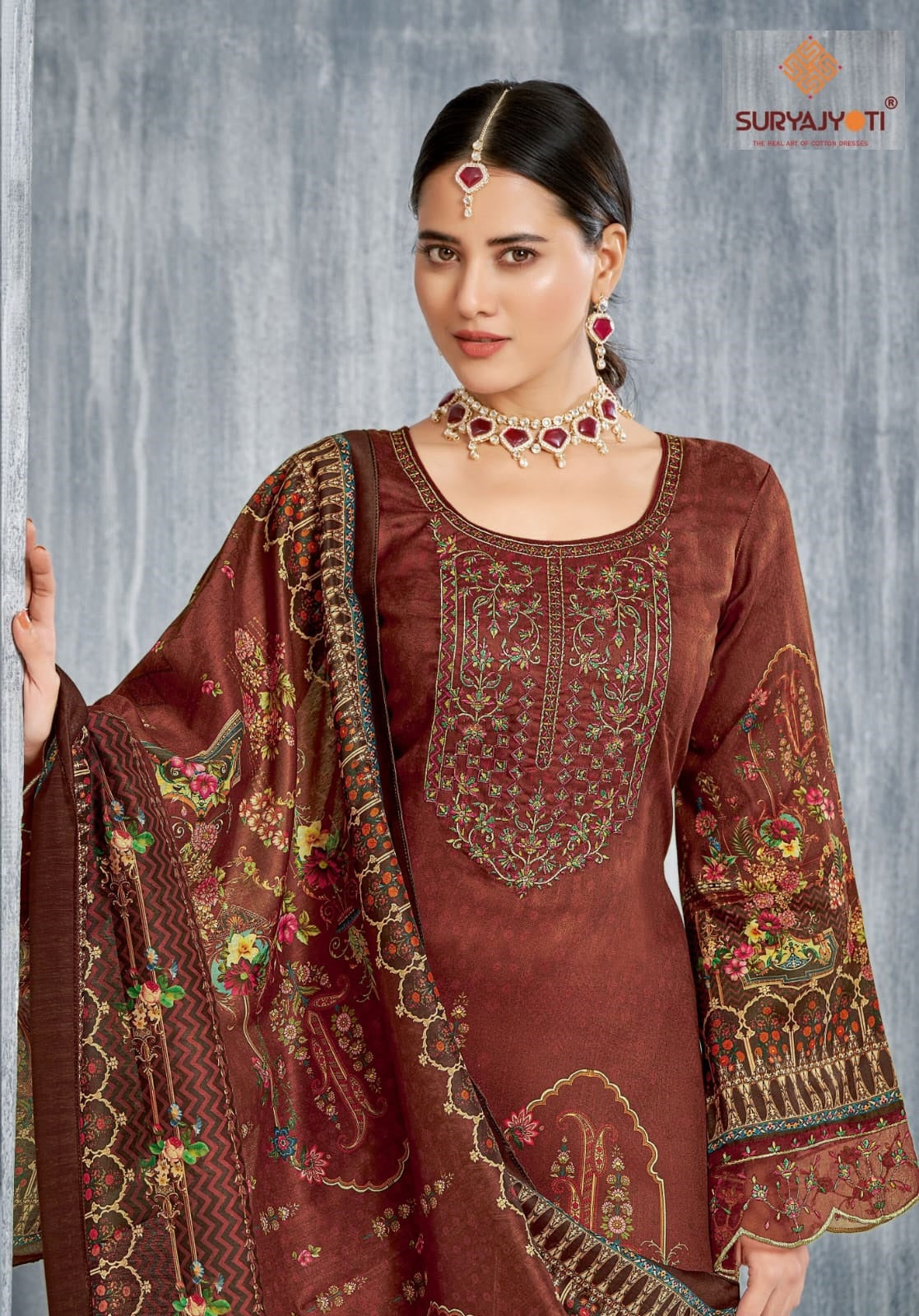 Paakhi Vol 2 Suryajyoti Jaam Satin Karachi Salwar Suits Manufacturer Ahmedabad