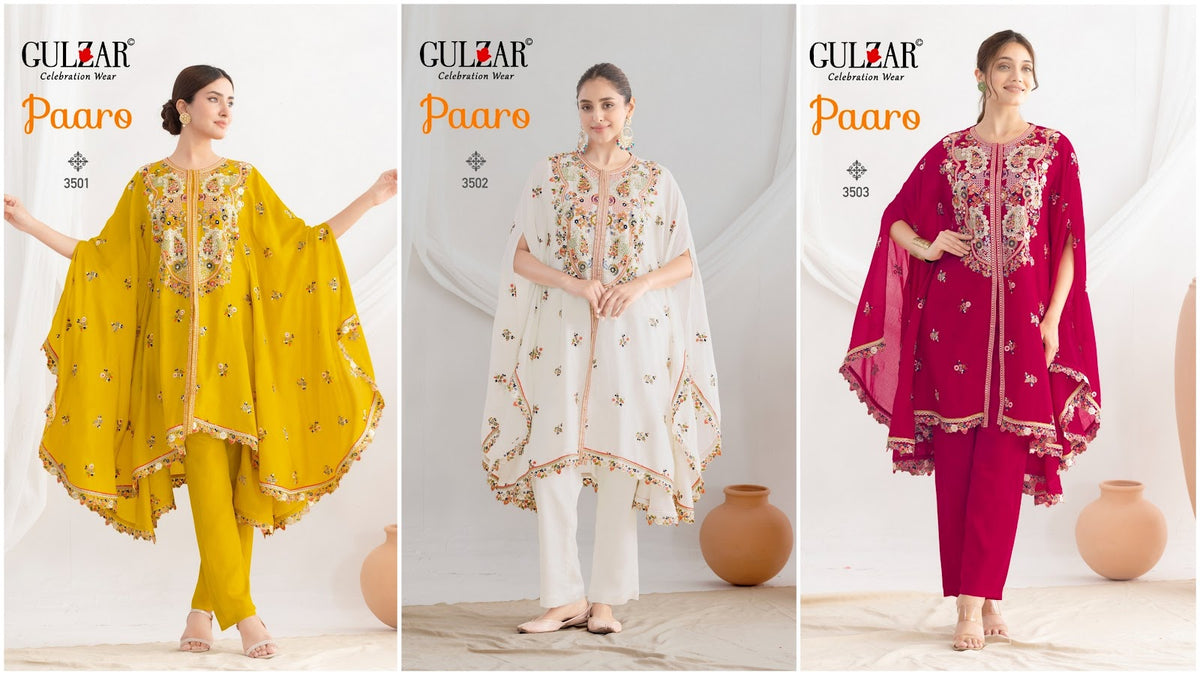 Paaro Gulzar Chinon Kaftan Pant Set Exporter India