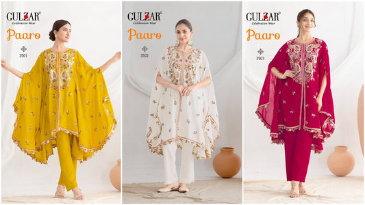 Paaro Gulzar Chinon Kaftan Pant Set Exporter India