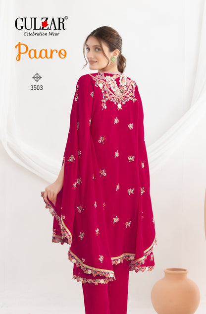 Paaro Gulzar Chinon Kaftan Pant Set Exporter India