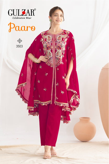Paaro Gulzar Chinon Kaftan Pant Set Exporter India
