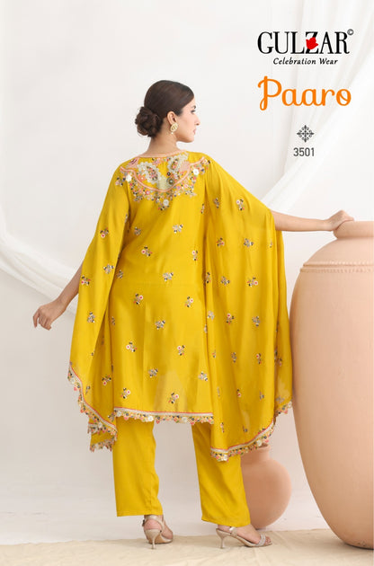 Paaro Gulzar Chinon Kaftan Pant Set Exporter India