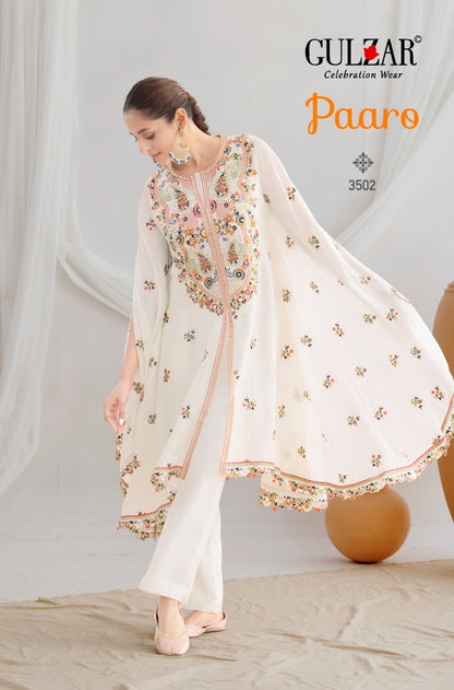 Paaro Gulzar Chinon Kaftan Pant Set Exporter India