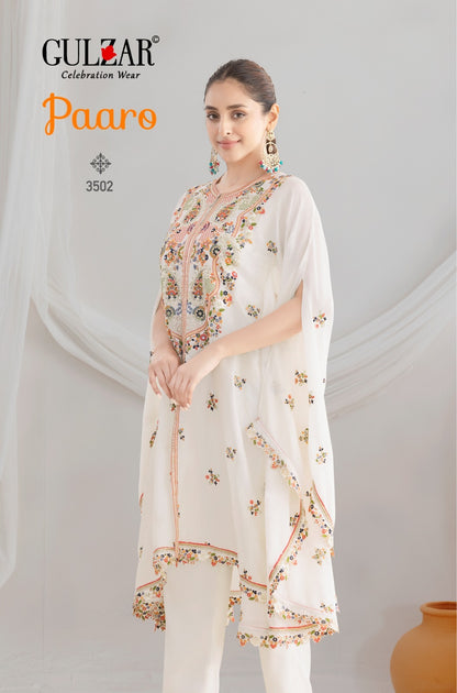 Paaro Gulzar Chinon Kaftan Pant Set Exporter India
