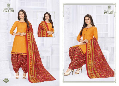 Paaro Vol 4 Ridhi Sidhi Readymade Cotton Patiyala Suits Manufacturer India