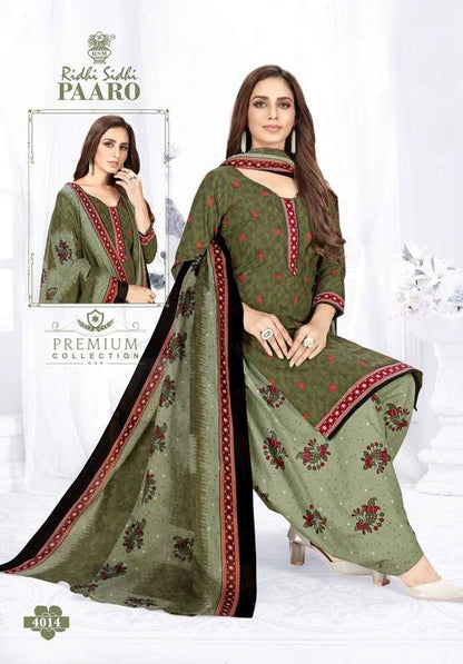 Paaro Vol 4 Ridhi Sidhi Readymade Cotton Patiyala Suits Manufacturer India