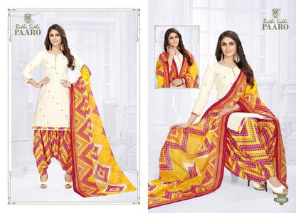 Paaro Vol 4 Ridhi Sidhi Readymade Cotton Patiyala Suits Manufacturer India