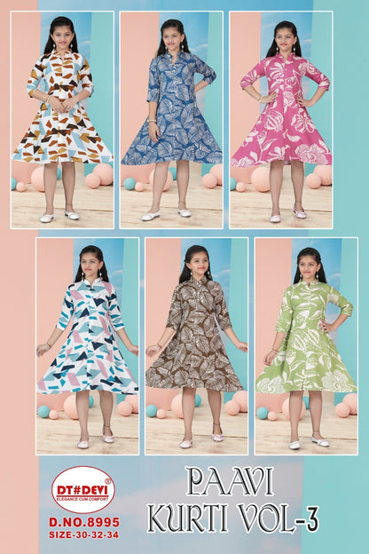 Paavi Vol 3 Dt Devi Girls Kurti Wholesaler Ahmedabad
