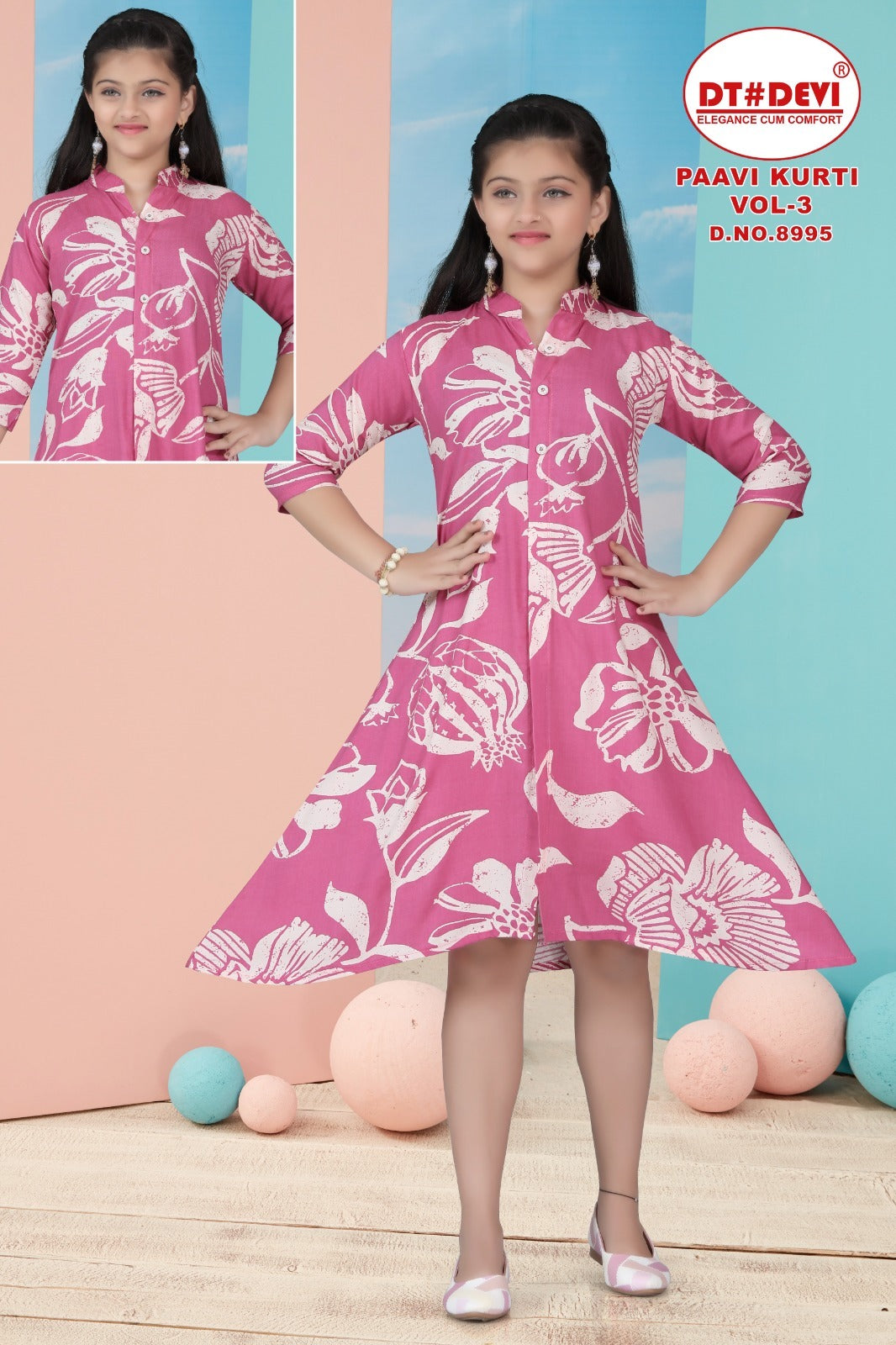 Paavi Vol 3 Dt Devi Girls Kurti Wholesaler Ahmedabad