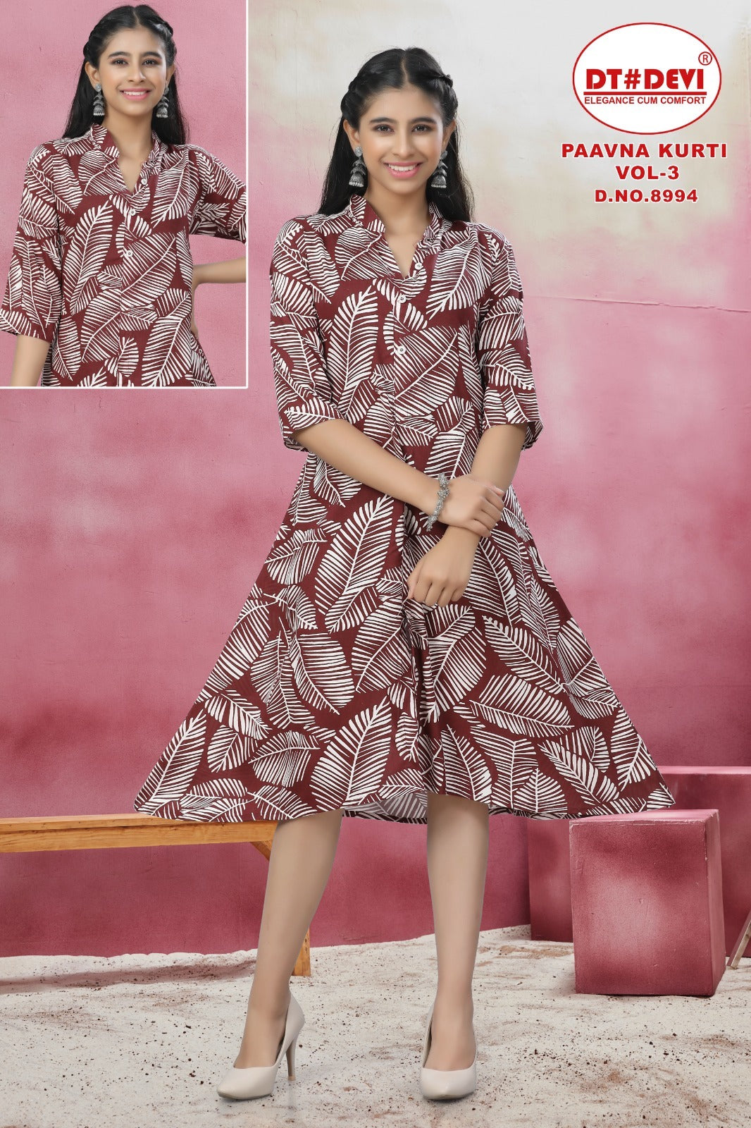 Paavna Vol 3 Dt Devi A-Line Kurti Exporter Ahmedabad