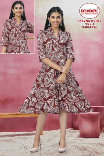 Paavna Vol 3 Dt Devi A-Line Kurti Exporter Ahmedabad