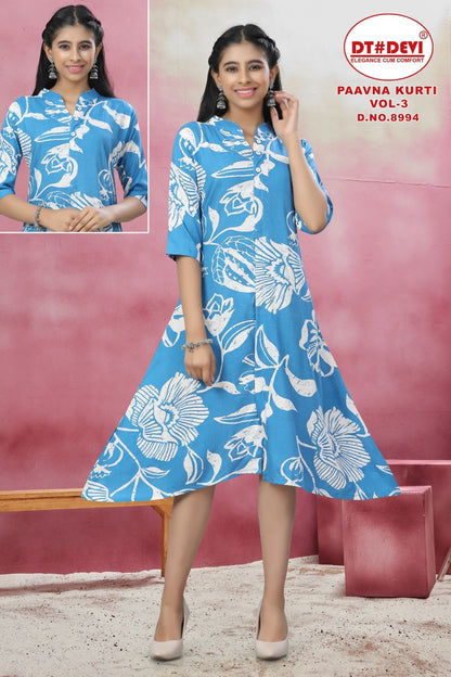 Paavna Vol 3 Dt Devi A-Line Kurti Exporter Ahmedabad