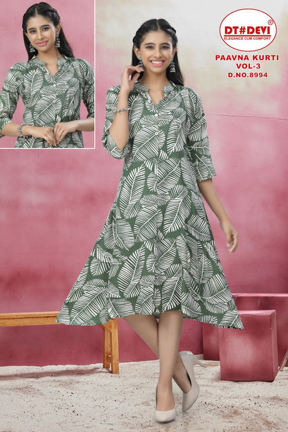 Paavna Vol 3 Dt Devi A-Line Kurti Exporter Ahmedabad