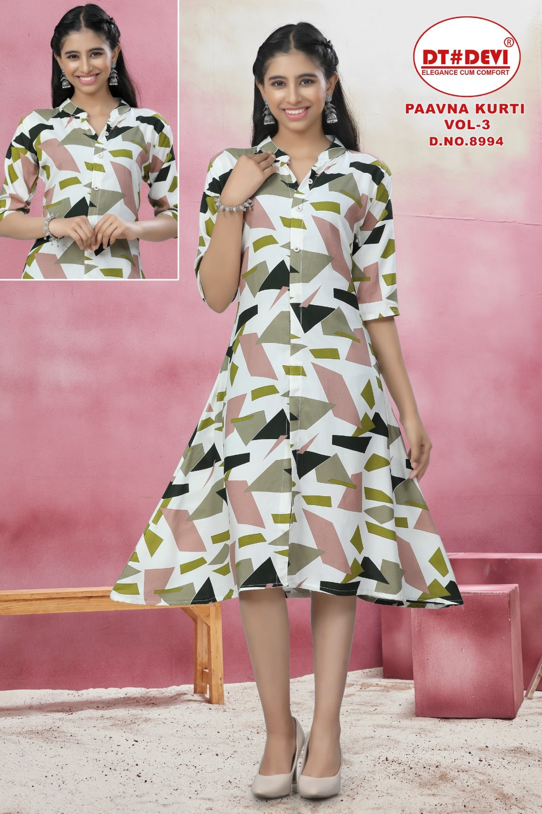 Paavna Vol 3 Dt Devi A-Line Kurti Exporter Ahmedabad