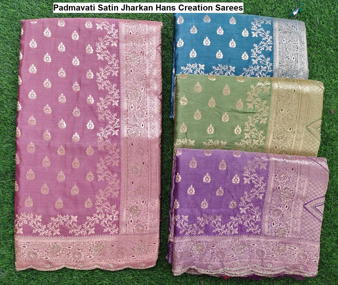 Padmavati Satin Jharkan Hans Creation Sarees Wholesaler Gujarat