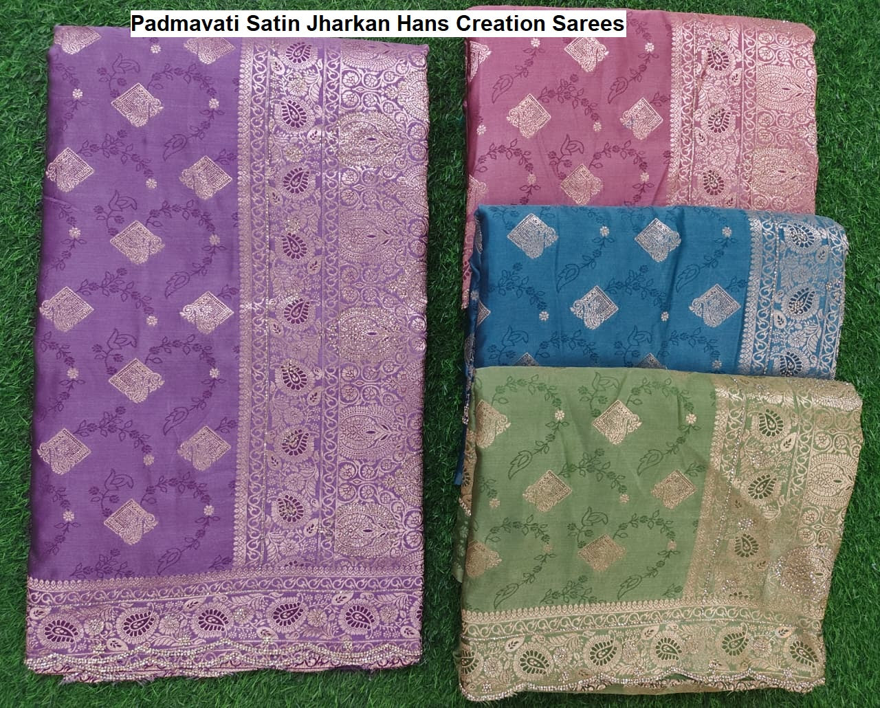 Padmavati Satin Jharkan Hans Creation Sarees Wholesaler Gujarat
