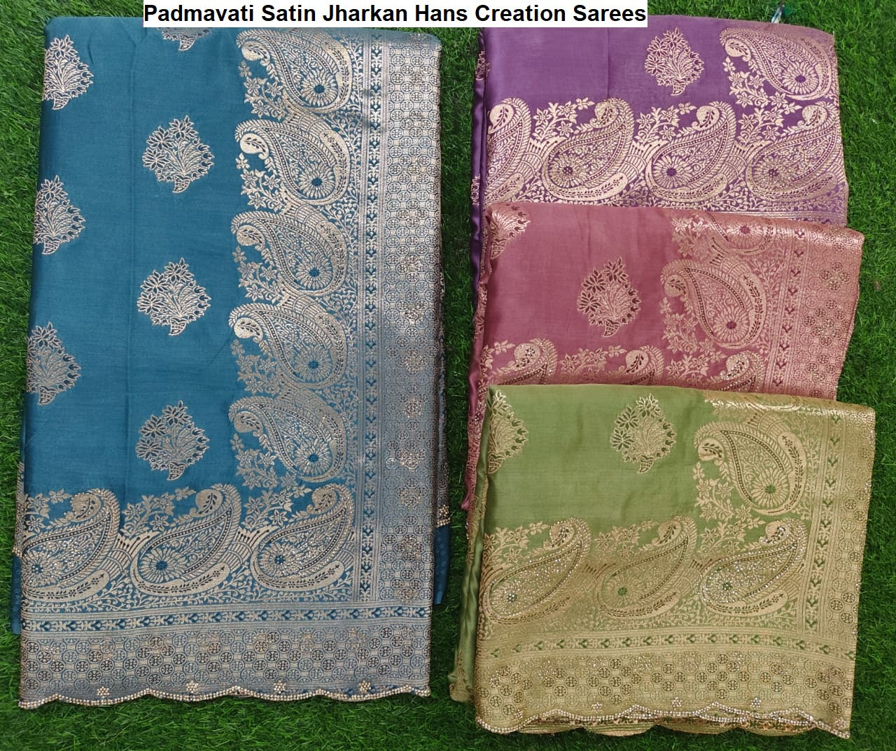 Padmavati Satin Jharkan Hans Creation Sarees Wholesaler Gujarat