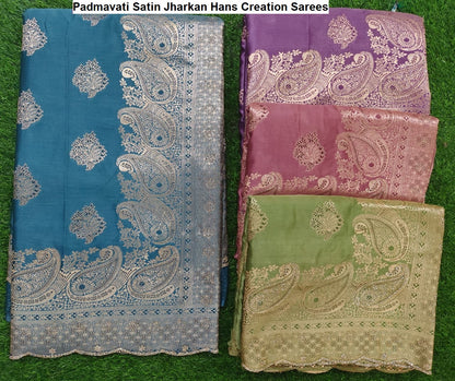 Padmavati Satin Jharkan Hans Creation Sarees Wholesaler Gujarat