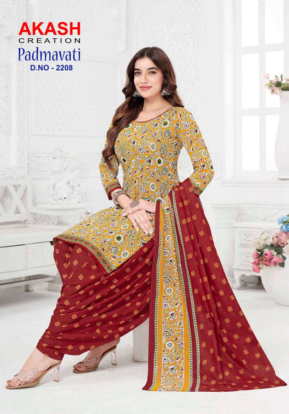 Padmavati Vol 22 Akash Creation Cotton Dress Material Wholesale Rate