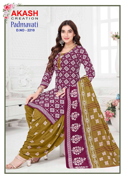 Padmavati Vol 22 Akash Creation Cotton Dress Material Wholesale Rate