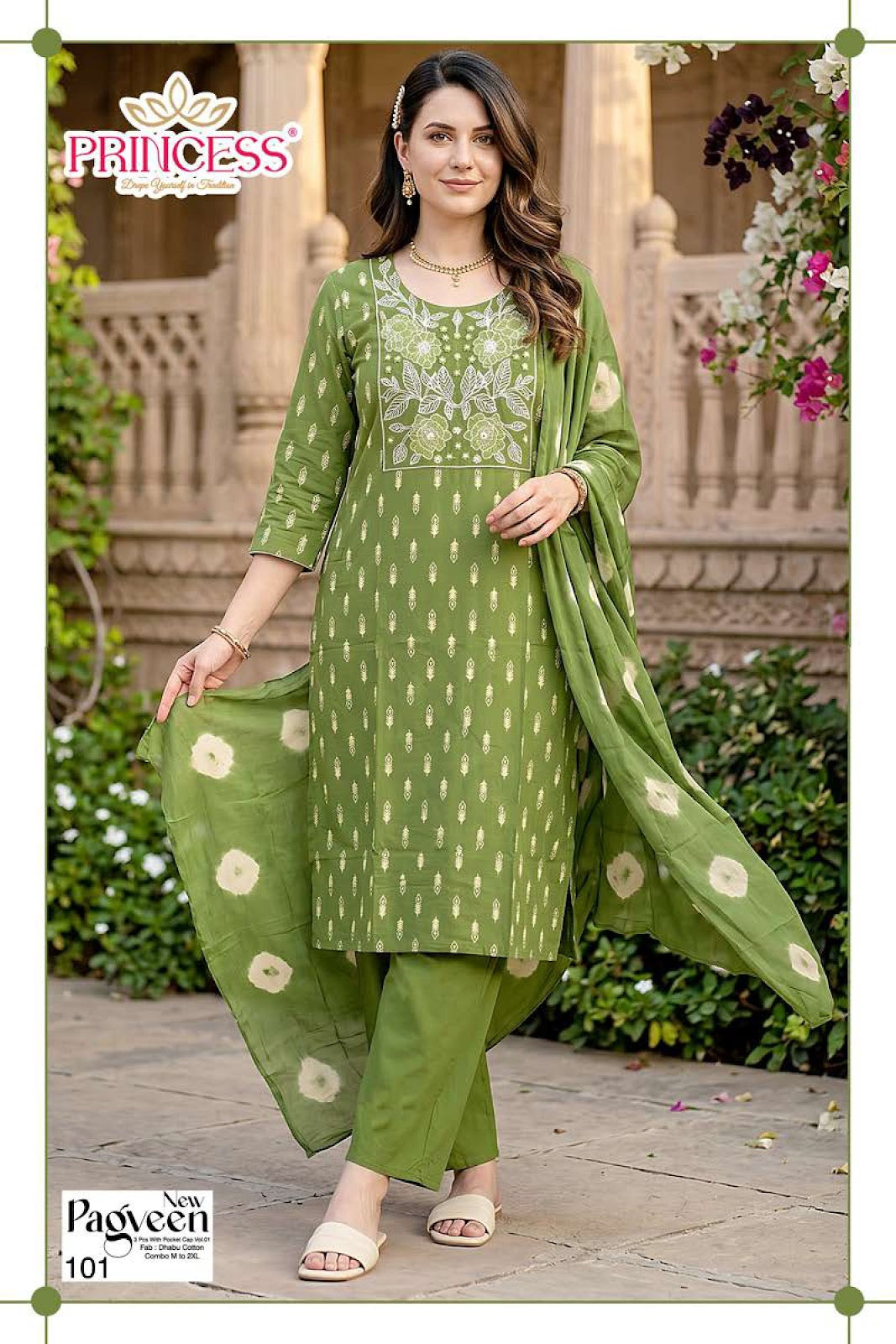 Pagveen Vol 1 Princess Creation Dhabu Readymade Cotton Pant Suits Supplier Ahmedabad