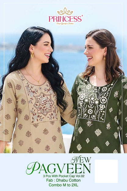 Pagveen Vol 2 Princess Creation Dhabu Readymade Cotton Pant Suits Exporter Ahmedabad