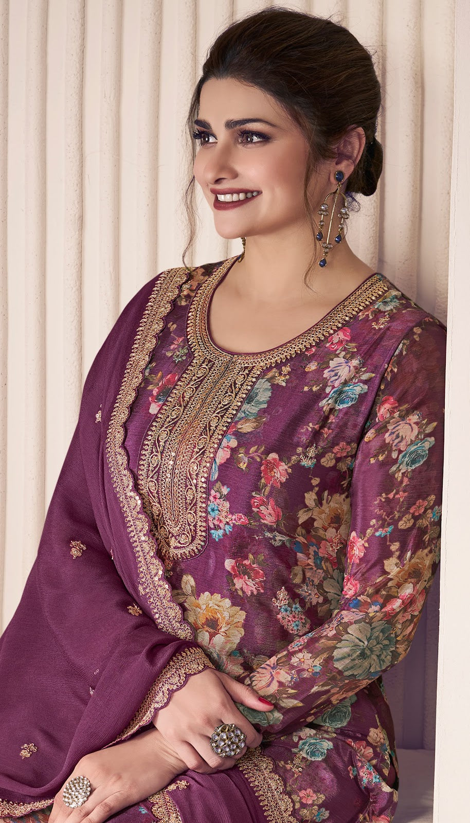 Pahal 3 Kuleesh Vinay Fashion Llp Chinon Pant Style Suits Supplier India