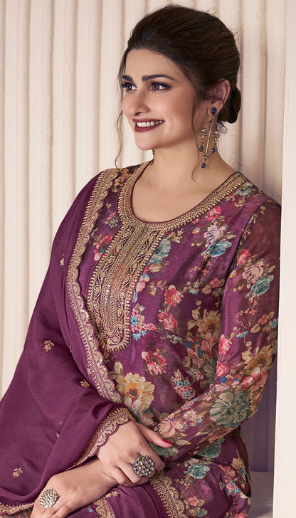Pahal 3 Kuleesh Vinay Fashion Llp Chinon Pant Style Suits Supplier India