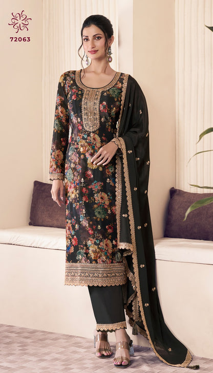 Pahal 3 Kuleesh Vinay Fashion Llp Chinon Pant Style Suits Supplier India