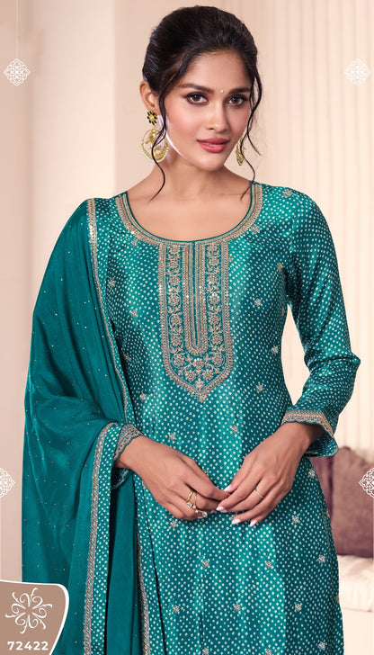 Pahal 4 Kuleesh Vinay Fashion Llp Chinon Pant Style Suits Exporter Ahmedabad