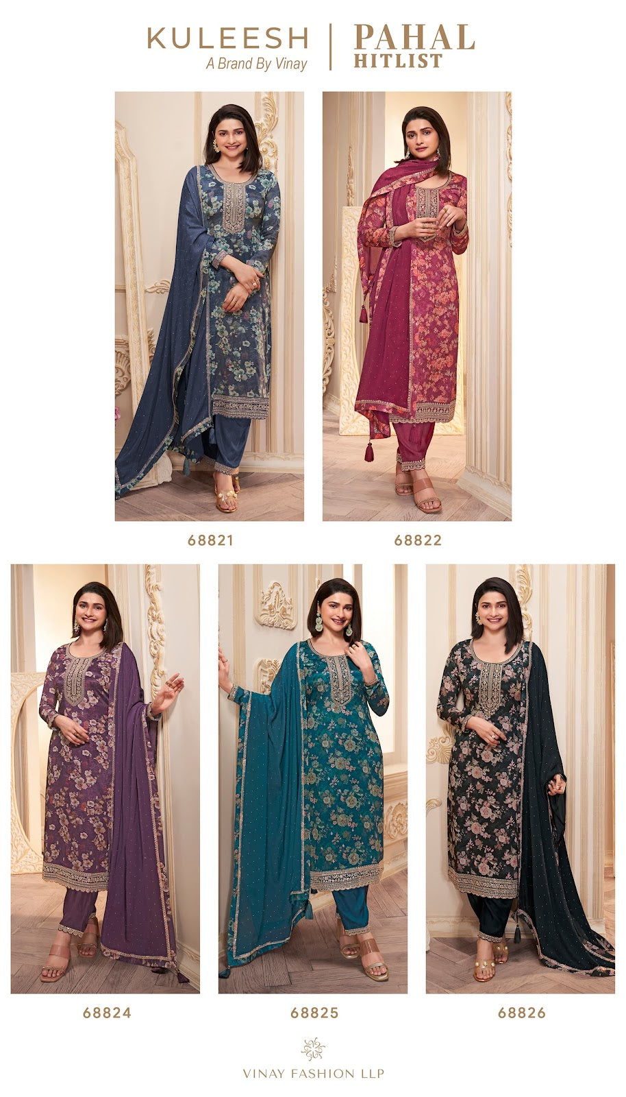 Pahal Hitlist Vinay Fashion Llp Chinon Pant Style Suits Wholesale Price