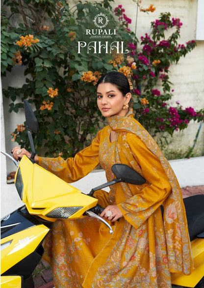 Pahal Rupali Jaam Satin Plazzo Style Suits Supplier Gujarat