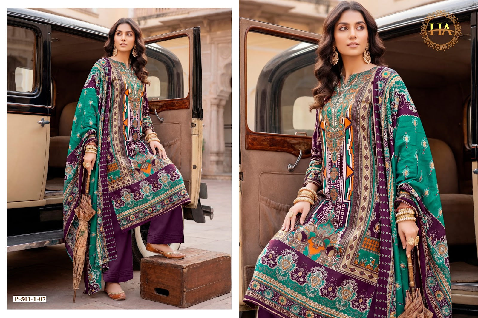 Pahar Harshit Fashion Mix Cotton Karachi Salwar Suits Exporter Ahmedabad