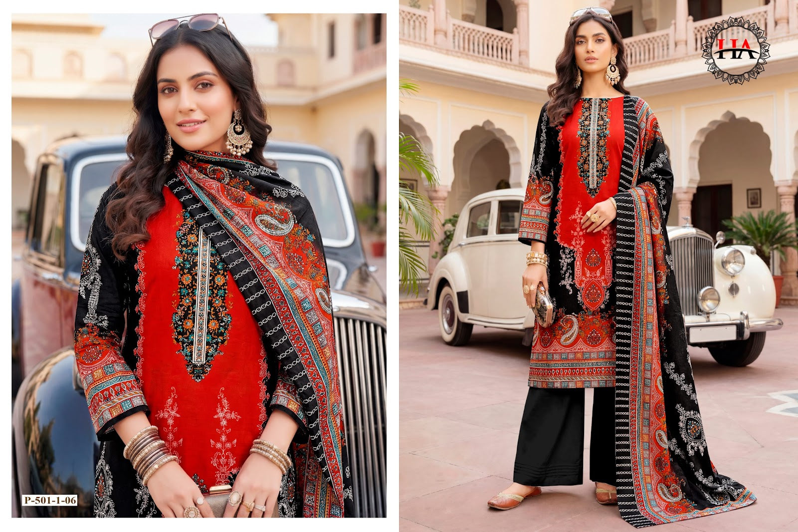 Pahar Harshit Fashion Mix Cotton Karachi Salwar Suits Exporter Ahmedabad