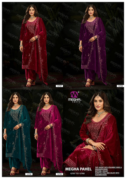 Pahel Megha Velvet Suits Wholesaler India