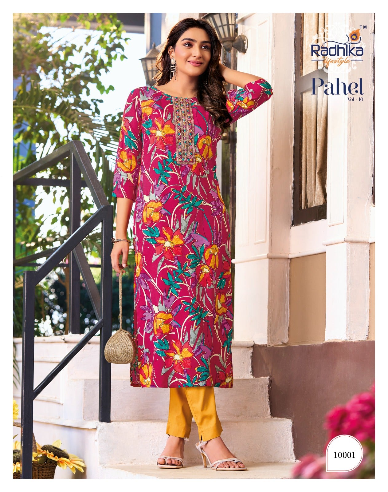 Pahel Vol 10 Radhika Lifestyle Liva Reyon Long Straight Kurti Wholesaler