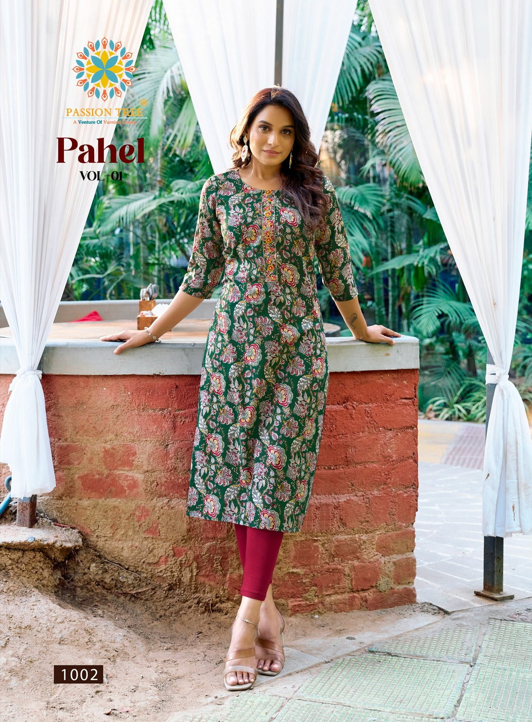 Pahel Vol 1 Passion Tree Heavy Cotton Long Straight Kurti Manufacturer