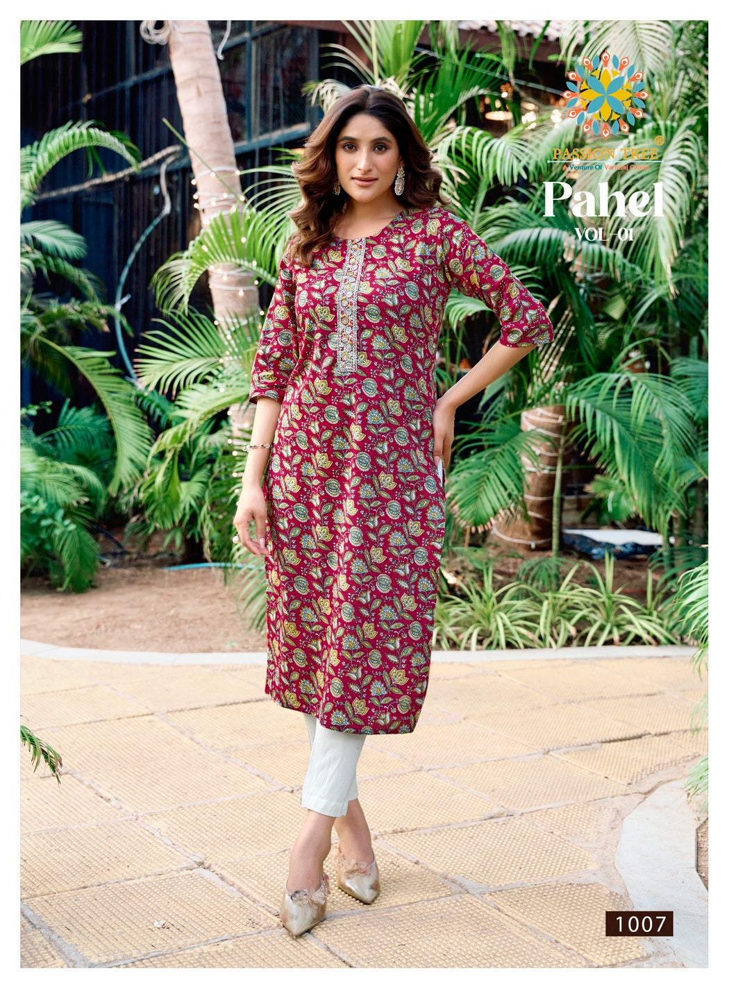 Pahel Vol 1 Passion Tree Heavy Cotton Long Straight Kurti Manufacturer