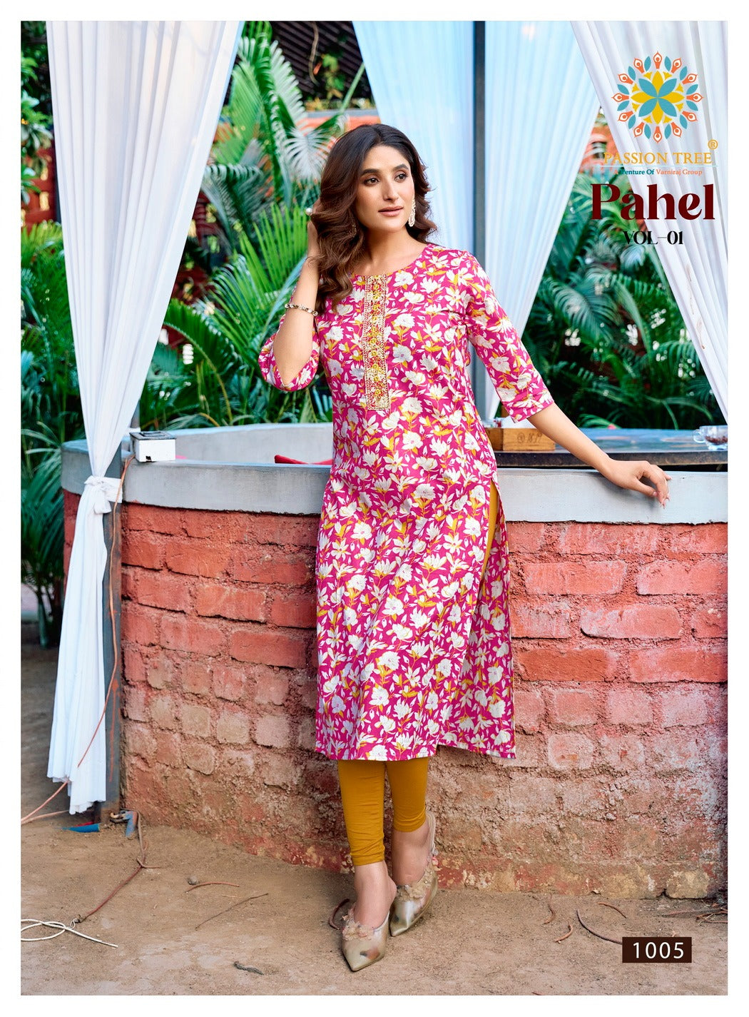 Pahel Vol 1 Passion Tree Heavy Cotton Long Straight Kurti Manufacturer