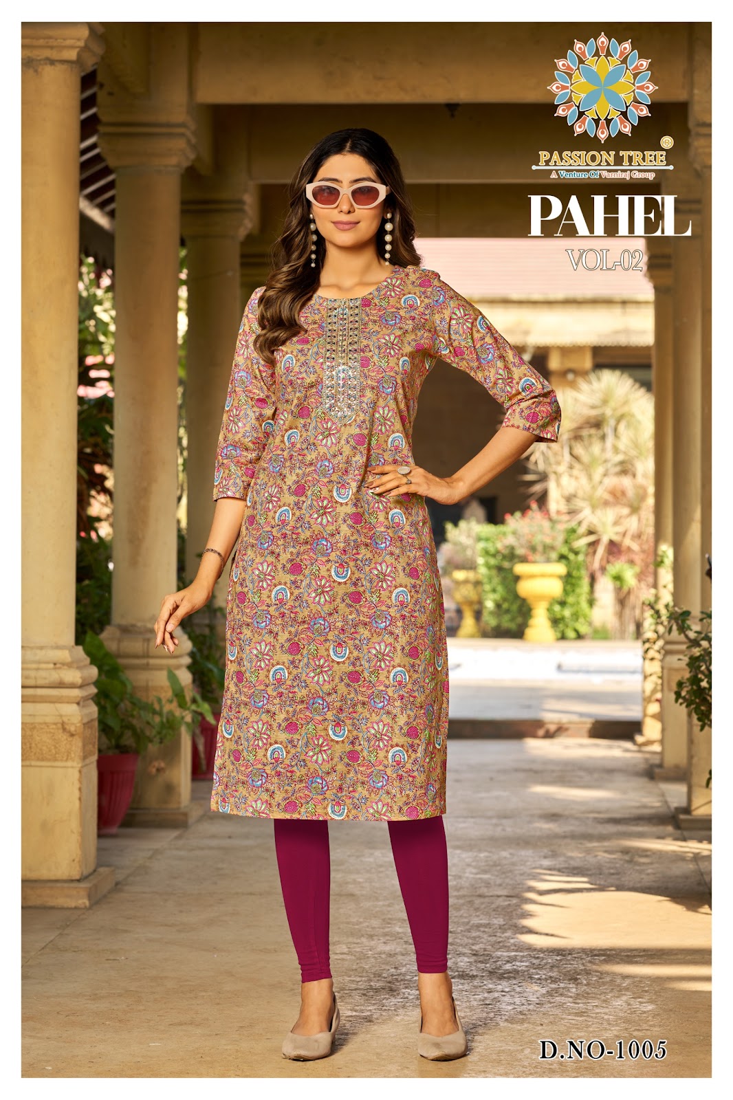 Pahel Vol 2 Passion Tree Cotton Straight Cut Kurtis Manufacturer Gujarat