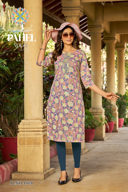 Pahel Vol 2 Passion Tree Cotton Straight Cut Kurtis Manufacturer Gujarat
