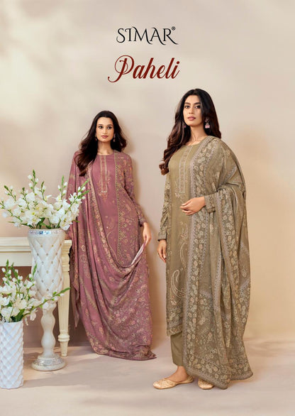 Paheli 5109 Simar Glossy Lawn Cotton Pant Style Suits Manufacturer Ahmedabad