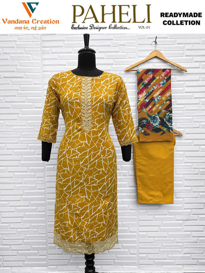 Paheli Vol 1 Vandana Creation Cotton Karachi Readymade Suits Manufacturer India
