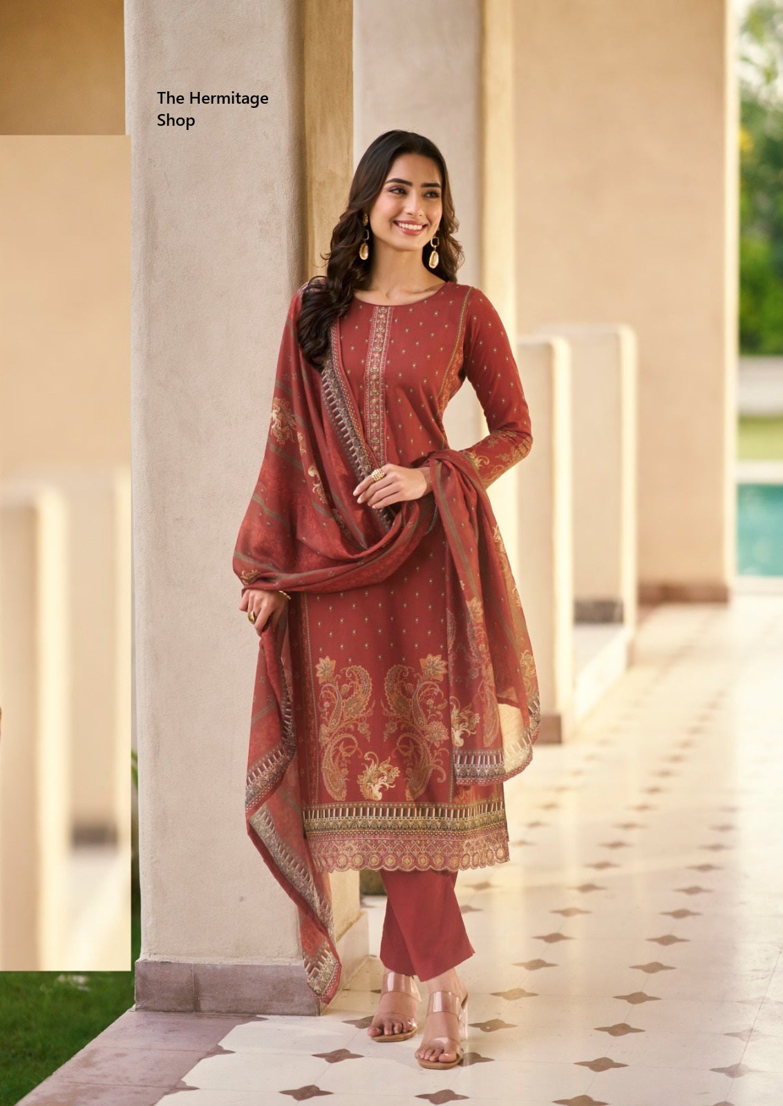 Paisely Vol 2 The Hermitage Shop Lawn Karachi Salwar Suits Wholesaler Gujarat