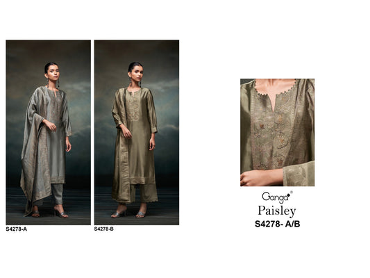 Paisley 4278 Ganga Pant Style Suits Wholesaler